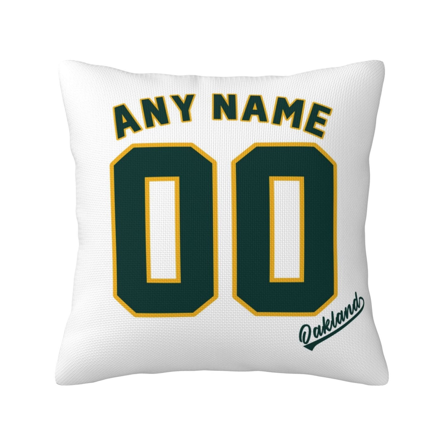 Custom Oakland Athletics Pillow Decorative Throw Pillow Case - Print Personalized Football Team Fans Name & Number Birthday Gift Football Pillows