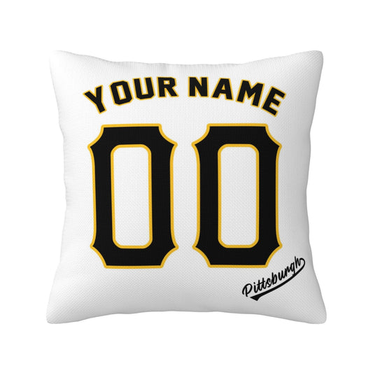 Custom Pittsburgh Pirates Pillow Decorative Throw Pillow Case - Print Personalized Football Team Fans Name & Number Birthday Gift Football Pillows