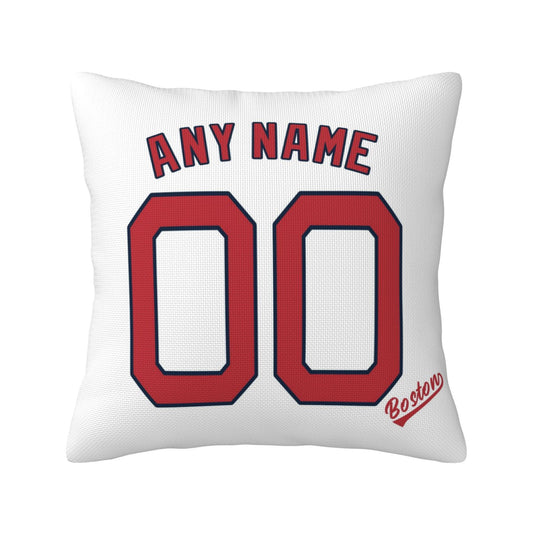 Custom Boston Red Sox Pillow Decorative Throw Pillow Case - Print Personalized Football Team Fans Name & Number Birthday Gift Football Pillows