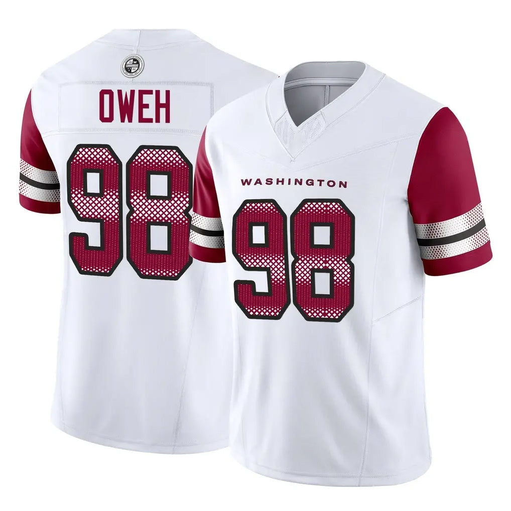 W.Commanders #98 Odafe Oweh Player White Vapor F.U.S.E. Limited Home Game BALCE Stitched Jerseys