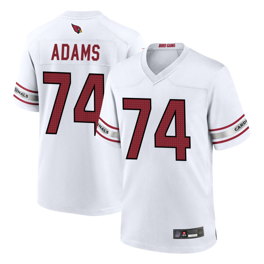 A.Cardinals #74 Isaiah Adams Player White Home Game BALCE Stitched Jerseys