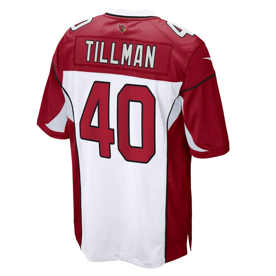 A.Cardinals #40 Pat Tillman Player White Home Game BALCE Stitched Jerseys