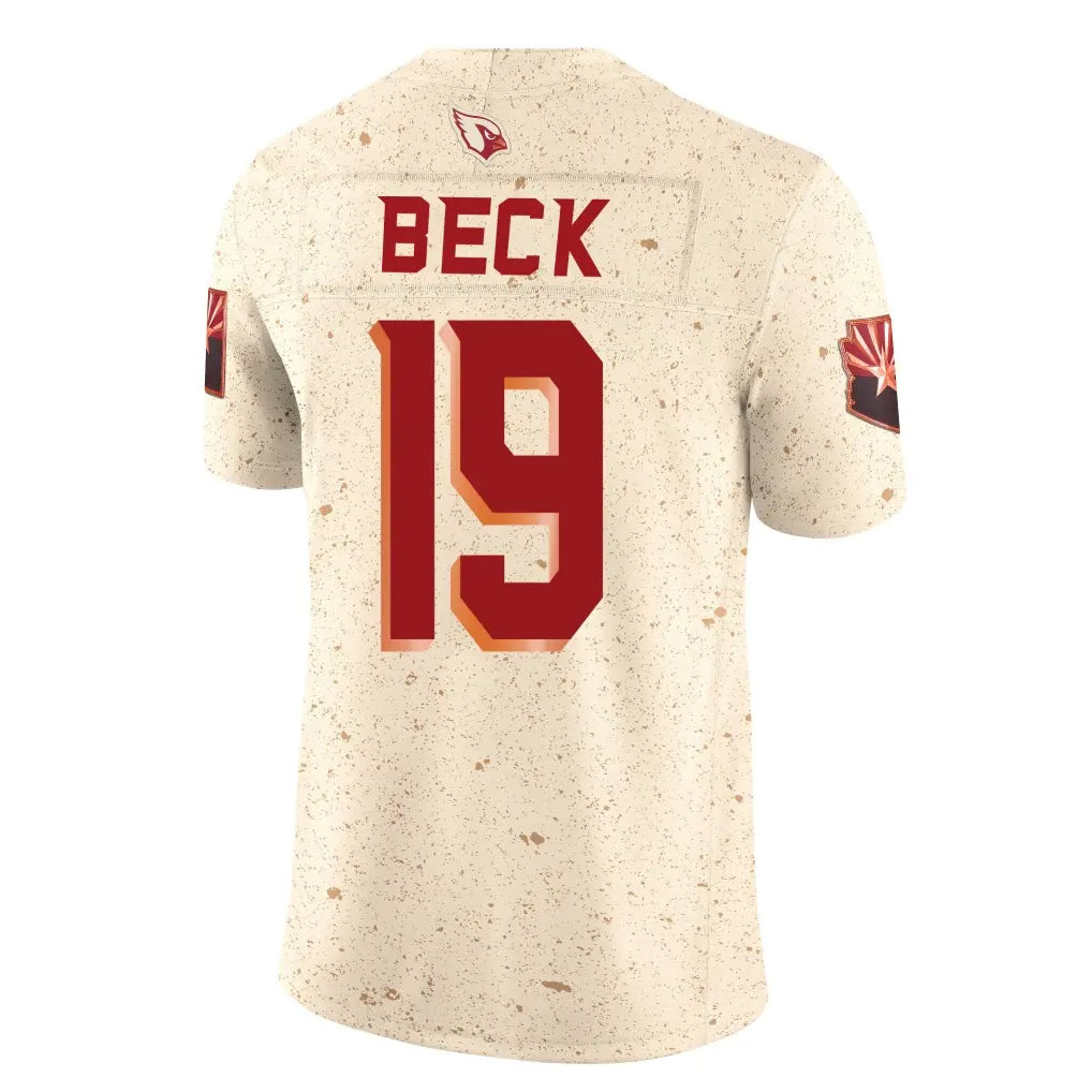 A.Cardinals #19 Carson Beck Player Cream Rivalries Collection Vapor Limited Home Game BALCE Stitched Jerseys