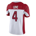 A.Cardinals #4 Jeremiyah Love Player White Vapor Limited Home Game BALCE Stitched Jerseys
