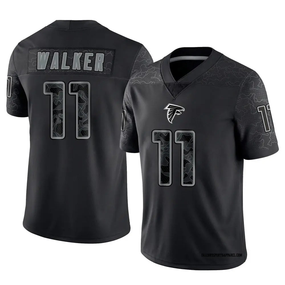 A.Falcons #11 Jalon Walker Player Black RFLCTV Limited BALCE Stitched Jerseys