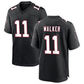 A.Falcons #11 Jalon Walker Player Black Throwback Game BALCE Stitched Jerseys
