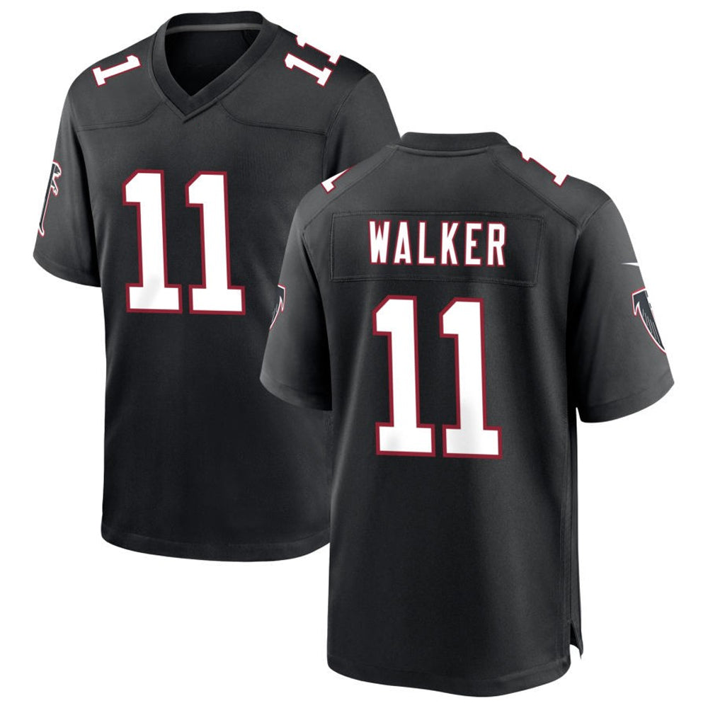 A.Falcons #11 Jalon Walker Player Black Throwback Game BALCE Stitched Jerseys