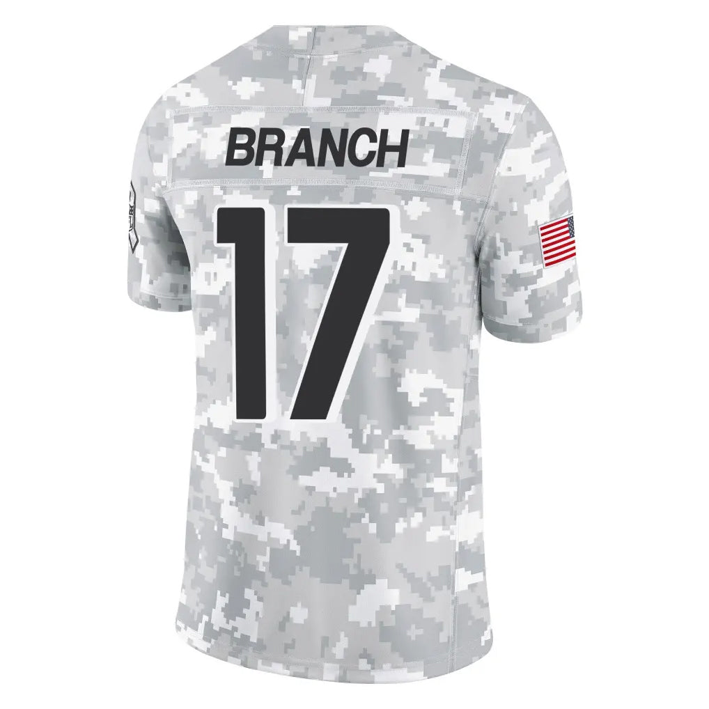 A.Falcons #17 Zachariah Branch Player Arctic Camo Salute to Service Limited BALCE Stitched Jerseys
