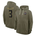 A.Falcons #3 Jessie Bates III Player Olive 2025 Salute to Service Hoodies BALCE Stitched Jerseys