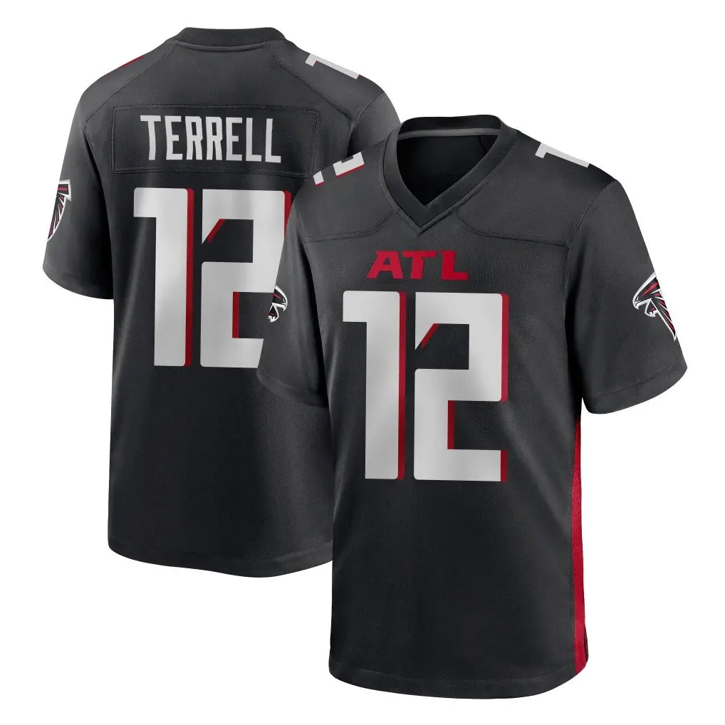 A.Falcons #12 Avieon Terrell Player Black Home Game BALCE Stitched Jerseys