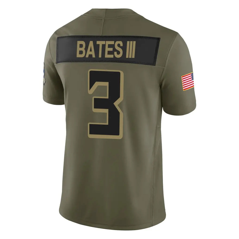 A.Falcons #3 Jessie Bates III Player Olive Salute To Service Limited Home Game BALCE Stitched Jerseys