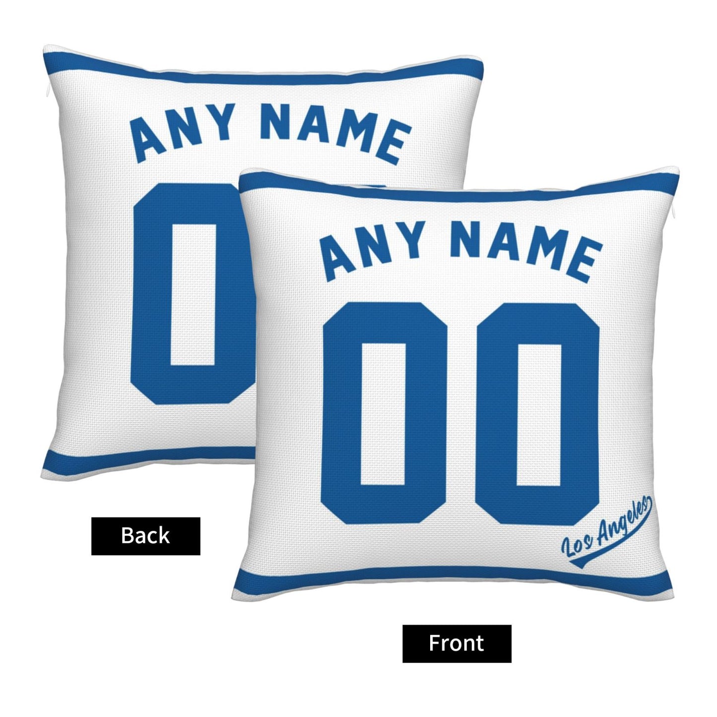 Custom Los Angeles Dodgers Pillow Decorative Throw Pillow Case - Print Personalized Football Team Fans Name & Number Birthday Gift Football Pillows