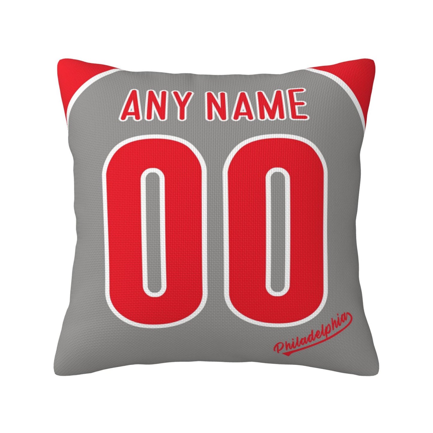 Custom Philadelphia Phillies Pillow Decorative Throw Pillow Case - Print Personalized Football Team Fans Name & Number Birthday Gift Football Pillows