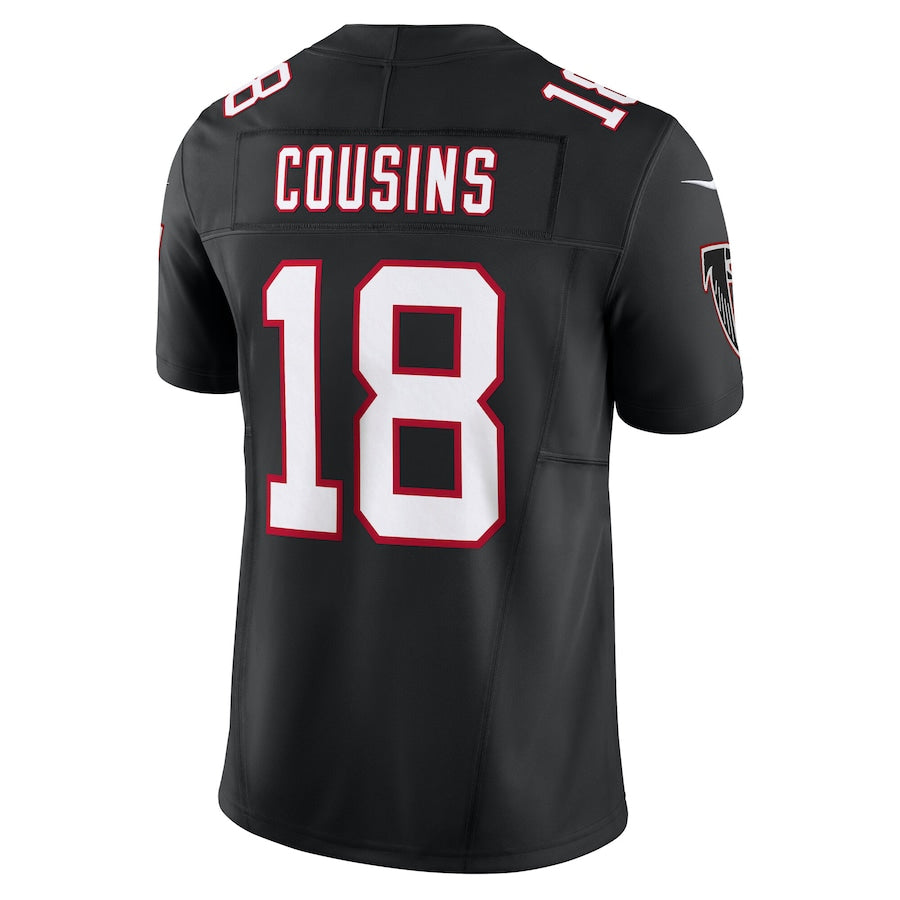 A.Falcons #18 Kirk Cousins Player Black Vapor F.U.S.E. Limited Home Game BALCE Stitched Jerseys