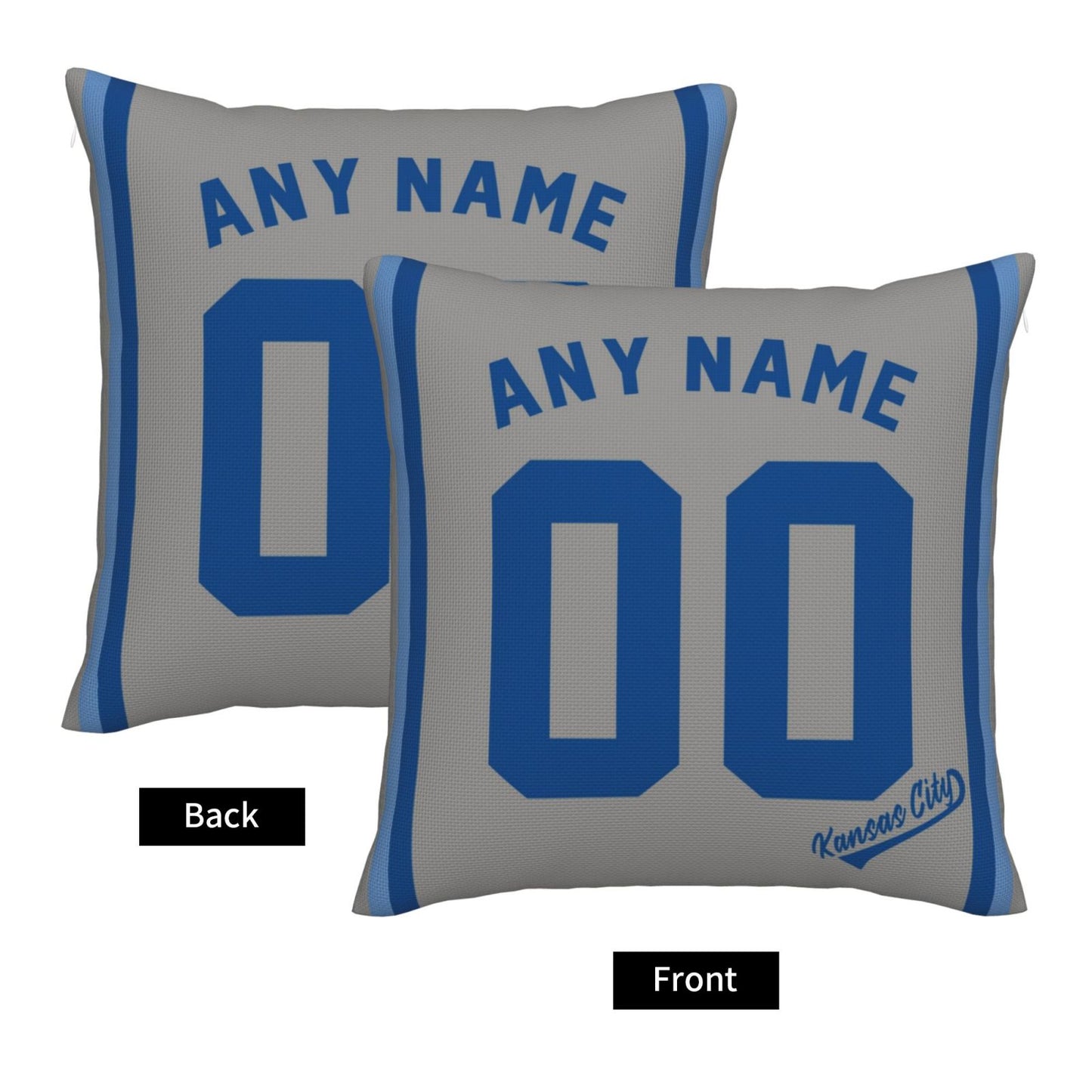 Custom Kansas City Royals Pillow Decorative Throw Pillow Case - Print Personalized Football Team Fans Name & Number Birthday Gift Football Pillows
