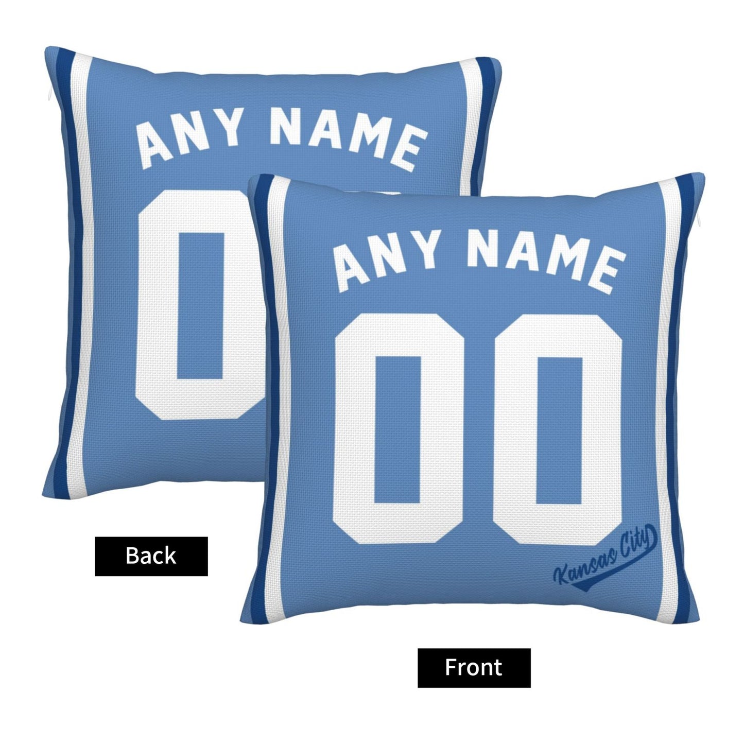 Custom Kansas City Royals Pillow Decorative Throw Pillow Case - Print Personalized Football Team Fans Name & Number Birthday Gift Football Pillows