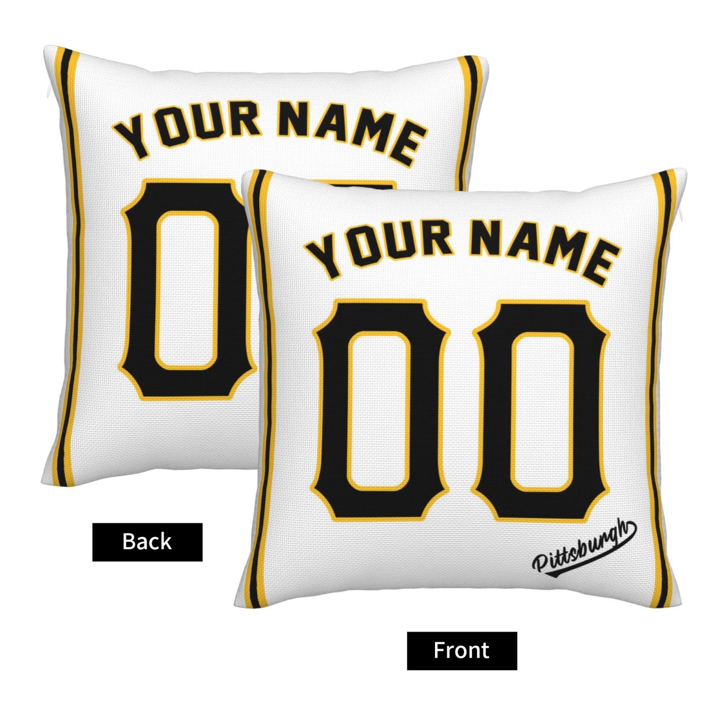 Custom Pittsburgh Pirates Pillow Decorative Throw Pillow Case - Print Personalized Football Team Fans Name & Number Birthday Gift Football Pillows