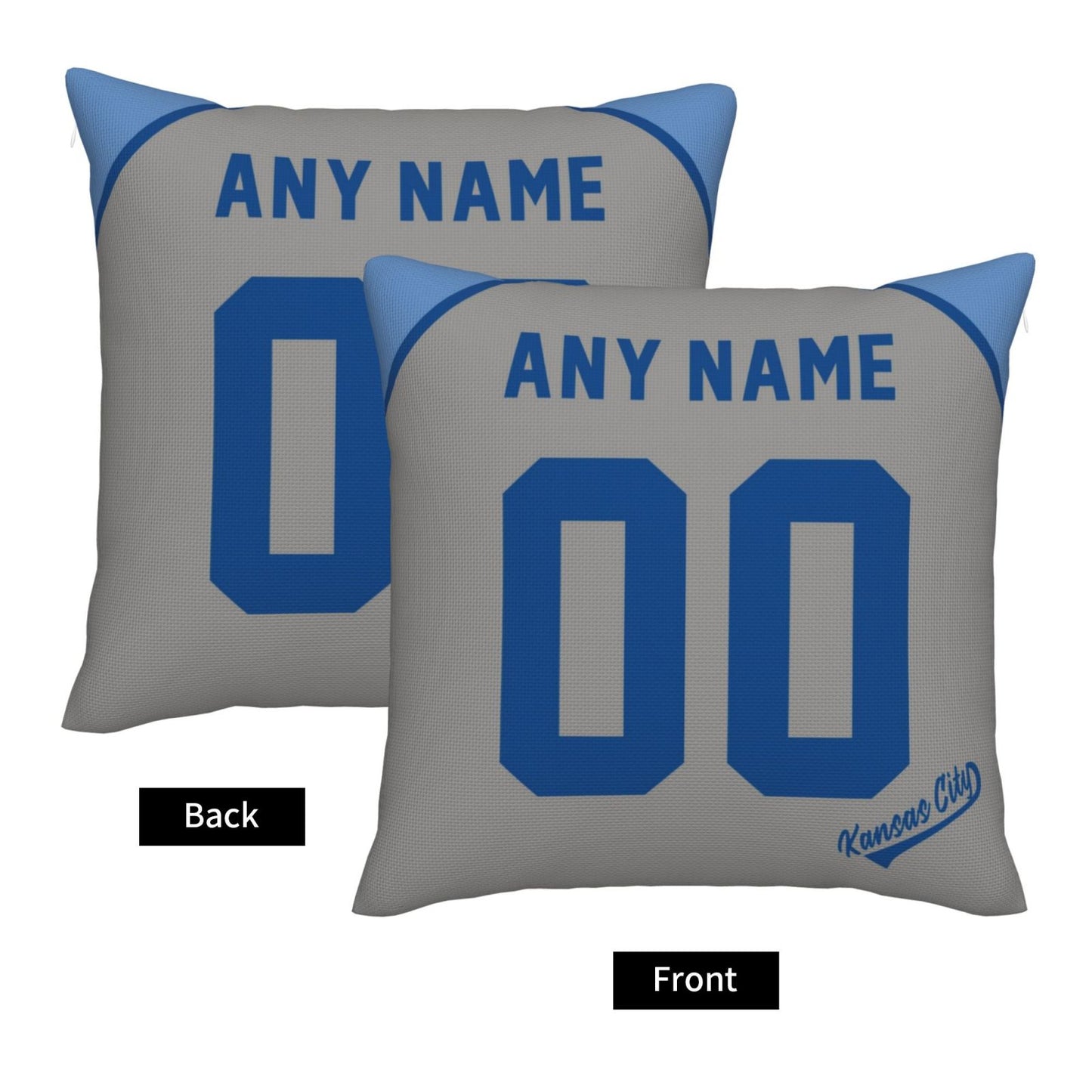 Custom Kansas City Royals Pillow Decorative Throw Pillow Case - Print Personalized Football Team Fans Name & Number Birthday Gift Football Pillows