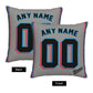 Custom Miami Marlins Pillow Decorative Throw Pillow Case - Print Personalized Football Team Fans Name & Number Birthday Gift Football Pillows