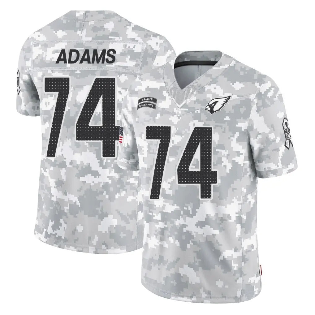 A.Cardinals #74 Isaiah Adams Player Camo Salute to Service Limited Home BALCE Stitched Jerseys
