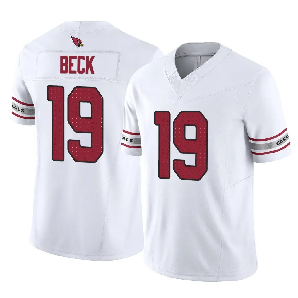 A.Cardinals #19 Carson Beck Player White Vapor F.U.S.E. Limited Home Game BALCE Stitched Jerseys