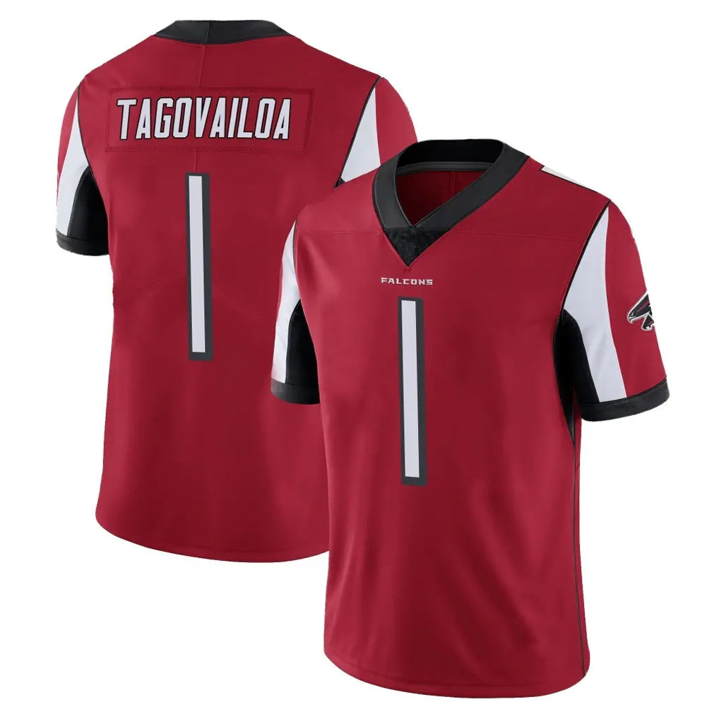 A.Falcons #1 Tua Tagovailoa Player Red Color Vapor Untouchable Limited Home Game BALCE Stitched Jerseys