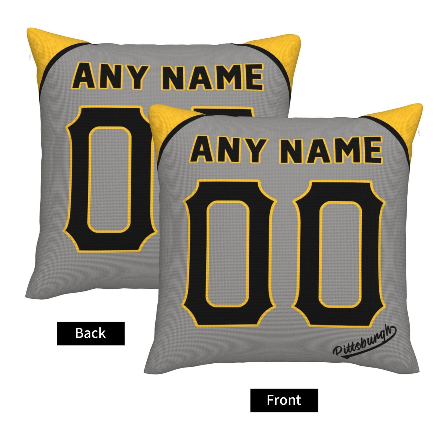 Custom Pittsburgh Pirates Pillow Decorative Throw Pillow Case - Print Personalized Football Team Fans Name & Number Birthday Gift Football Pillows