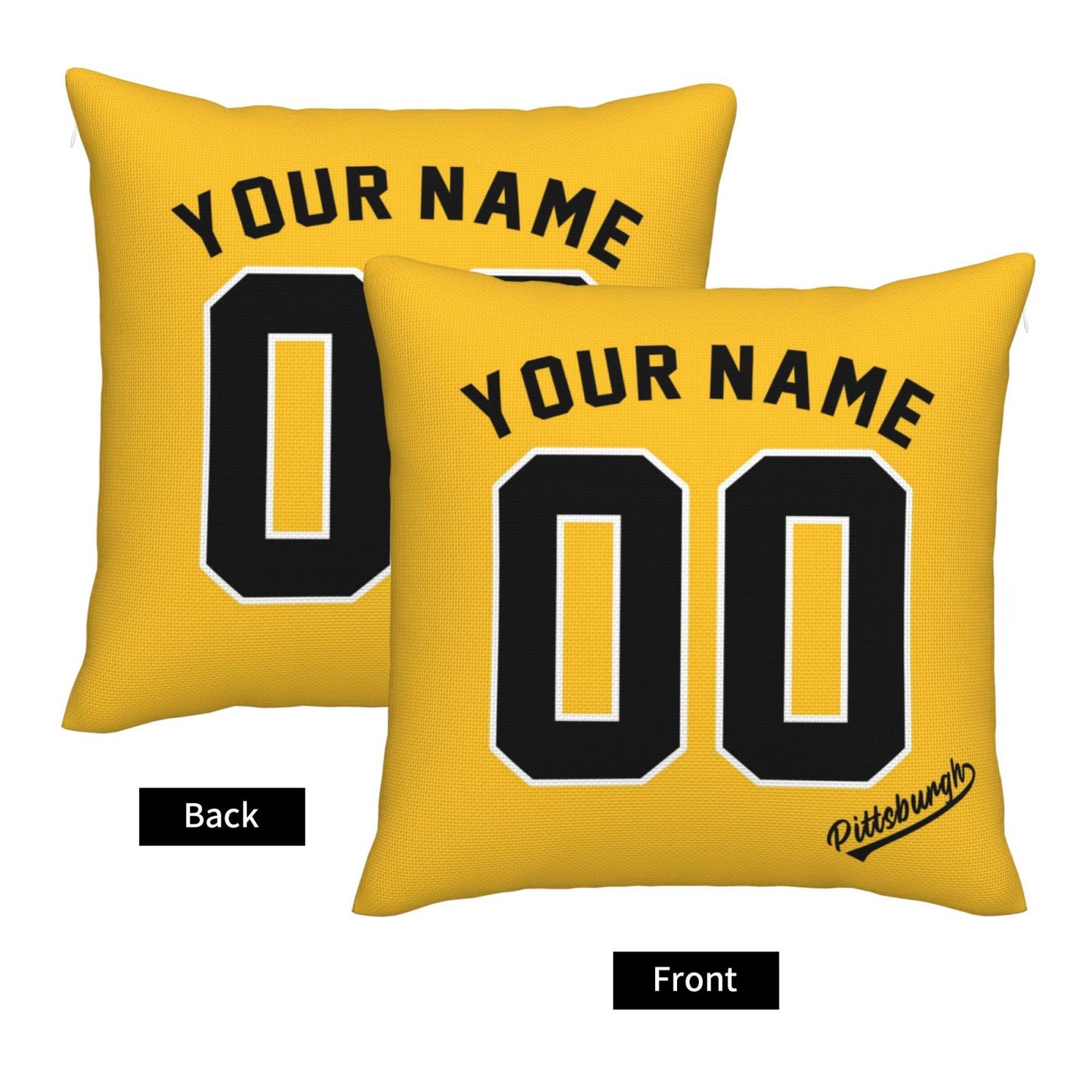 Custom Pittsburgh Pirates Pillow Decorative Throw Pillow Case - Print Personalized Football Team Fans Name & Number Birthday Gift Football Pillows