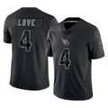 A.Cardinals #4 Jeremiyah Love Player Black RFLCTV Limited Home Game BALCE Stitched Jerseys