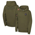 A.Falcons ## Falcons Blank Player Olive 2025 Salute to Service Fleece Hoodie BALCE Stitched Jerseys