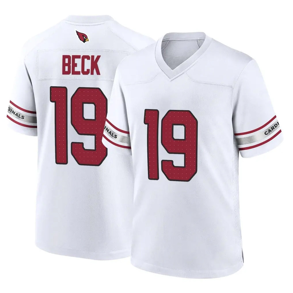 A.Cardinals #19 Carson Beck Player White Home Game BALCE Stitched Jerseys