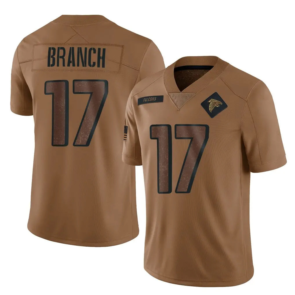 A.Falcons #17 Zachariah Branch Player Brown Salute To Service Limited BALCE Stitched Jerseys