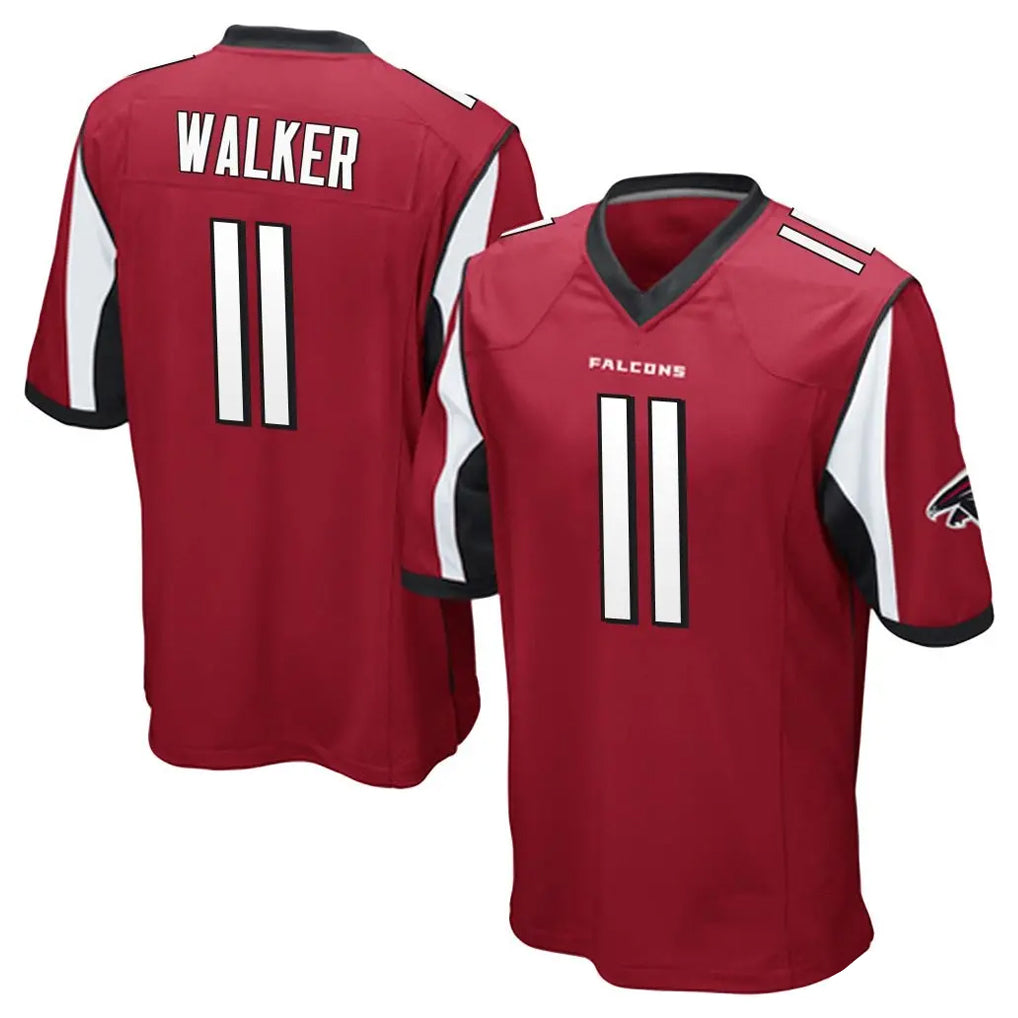 A.Falcons #11 Jalon Walker Player Red Color Vapor Home Game BALCE Stitched Jerseys