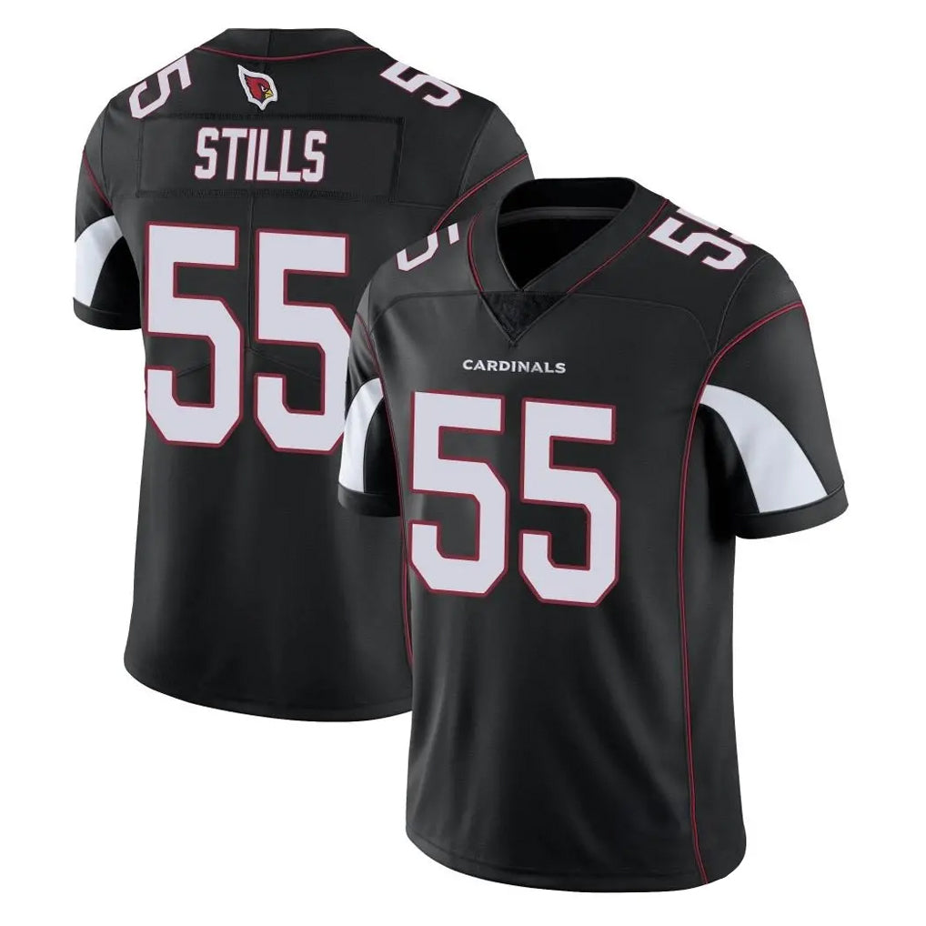 A.Cardinals #55 Dante Stills Player Black Vapor Limited Home Game BALCE Stitched Jerseys