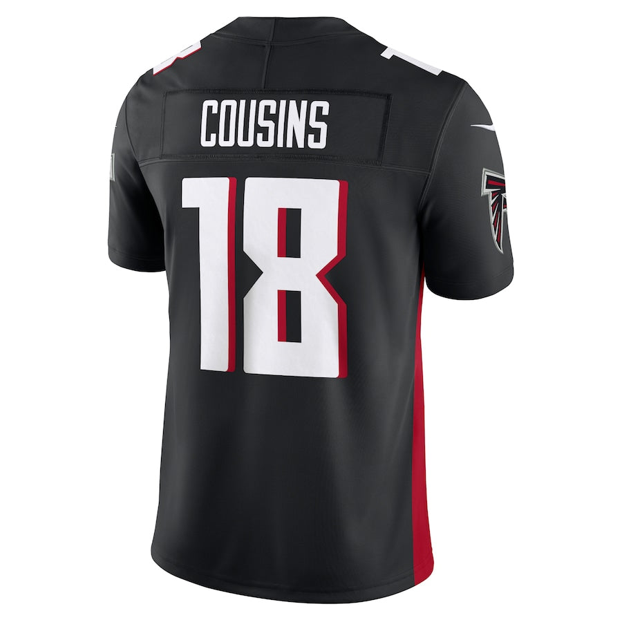 A.Falcons #18 Kirk Cousins Player Black Vapor F.U.S.E. Limited BALCE Stitched Jerseys