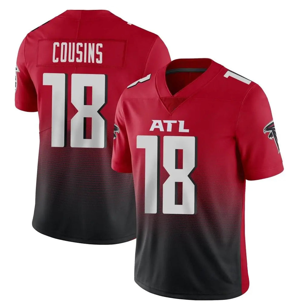 A.Falcons #18 Kirk Cousins Player Red Vapor Untouchable Limited Home Game BALCE Stitched Jerseys