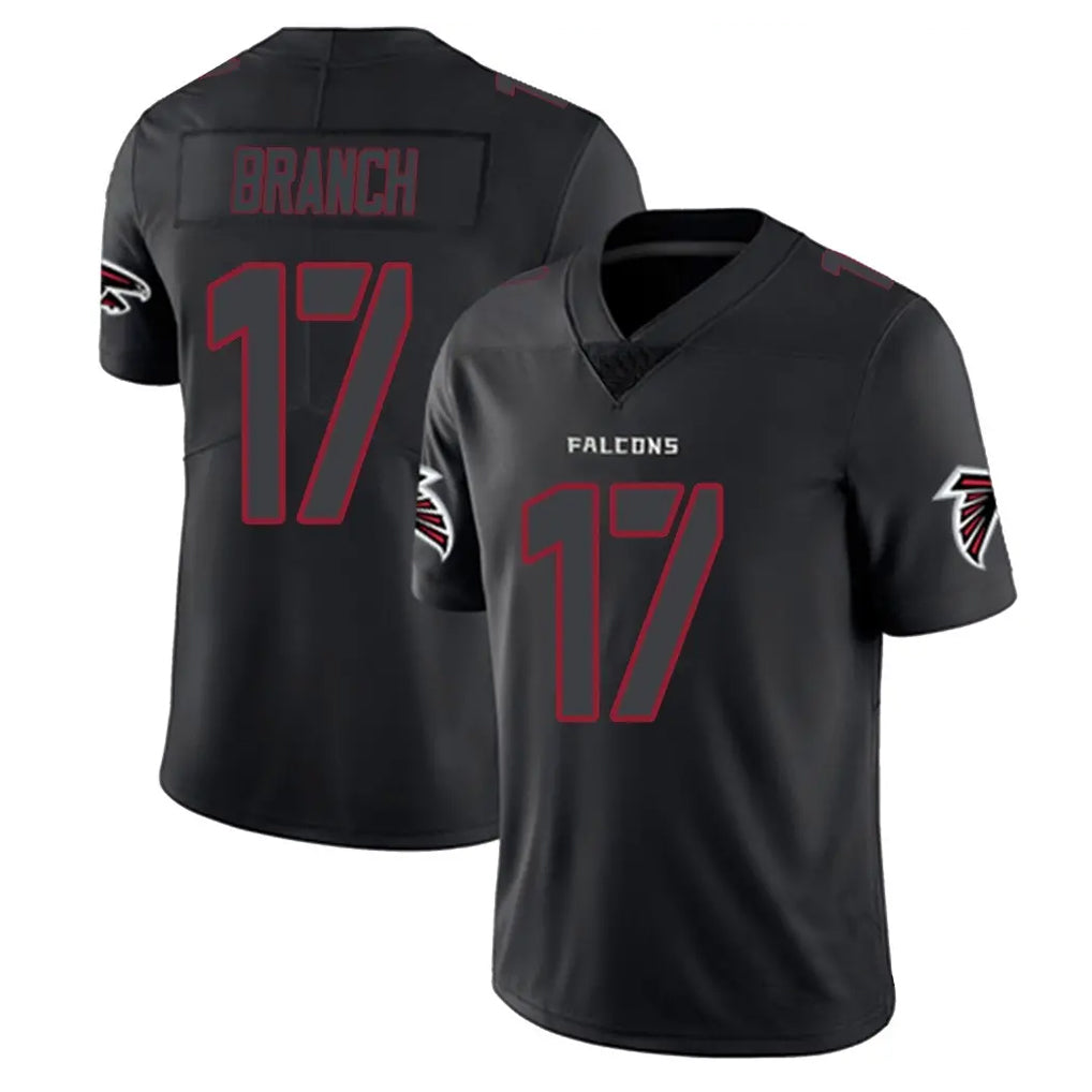 A.Falcons #17 Zachariah Branch Player Black Impact Limited Game BALCE Stitched Jerseys