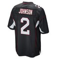 A.Cardinals #2 Will Johnson Player Black Home Game BALCE Stitched Jerseys