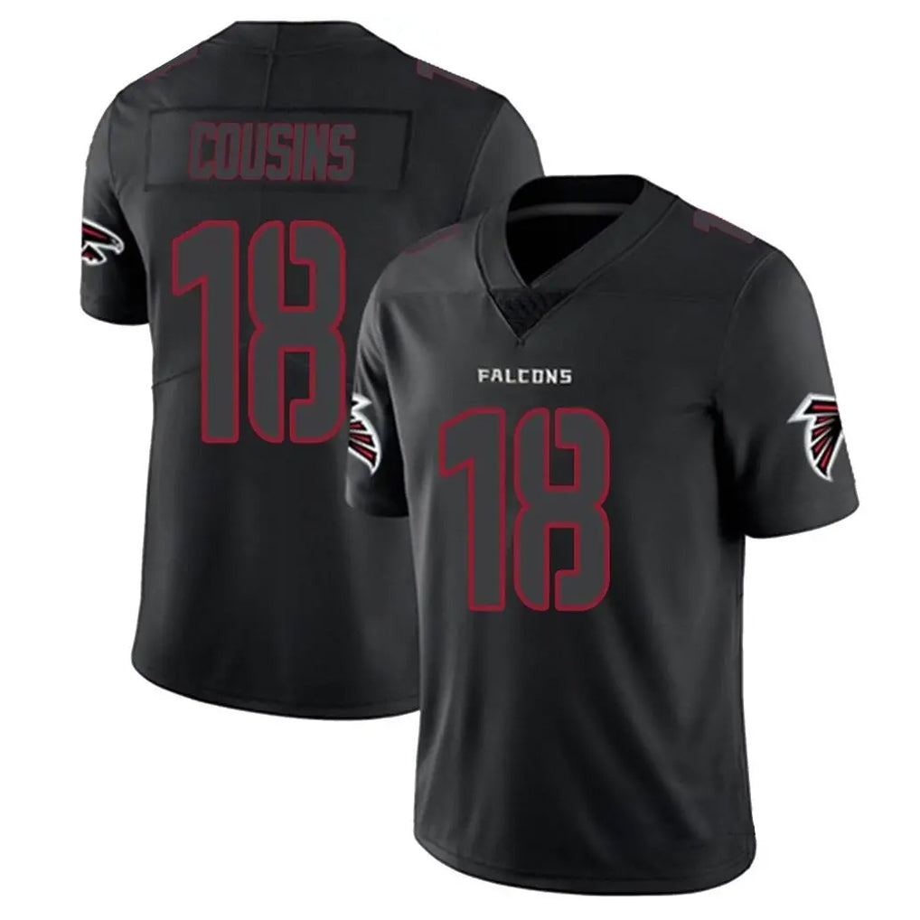 A.Falcons #18 Kirk Cousins Player Black Impact Limited Game BALCE Stitched Jerseys