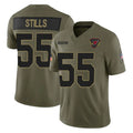 A.Cardinals #55 Dante Stills Player Olive Salute To Service Limited Home Game BALCE Stitched Jerseys