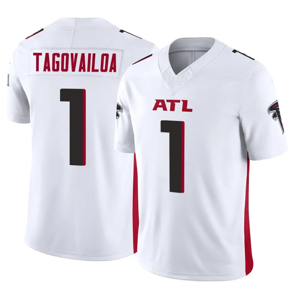 A.Falcons #1 Tua Tagovailoa Player White Vapor F.U.S.E. Limited Home Game BALCE Stitched Jerseys