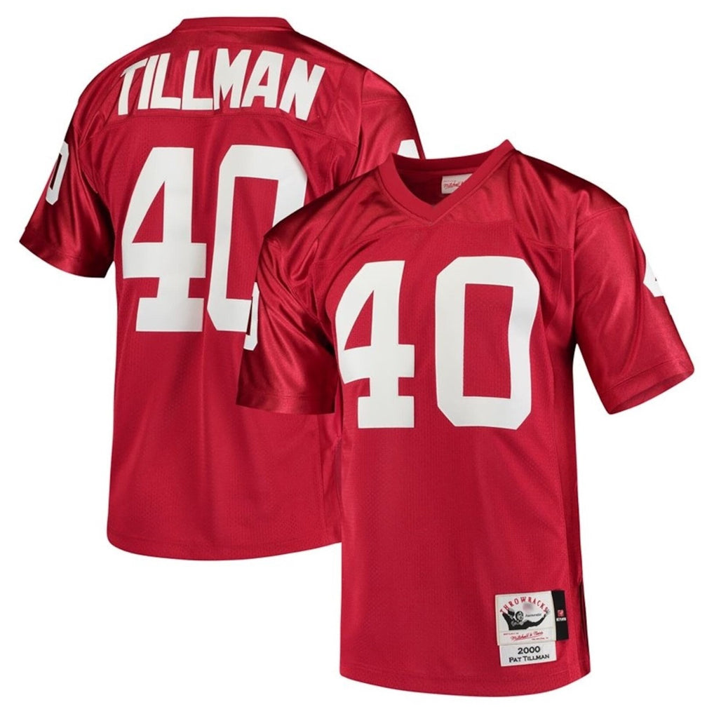 A.Cardinals #40 Pat Tillman Player Red Mitchell & Ness Cardinal Legacy Replica BALCE Stitched Jerseys