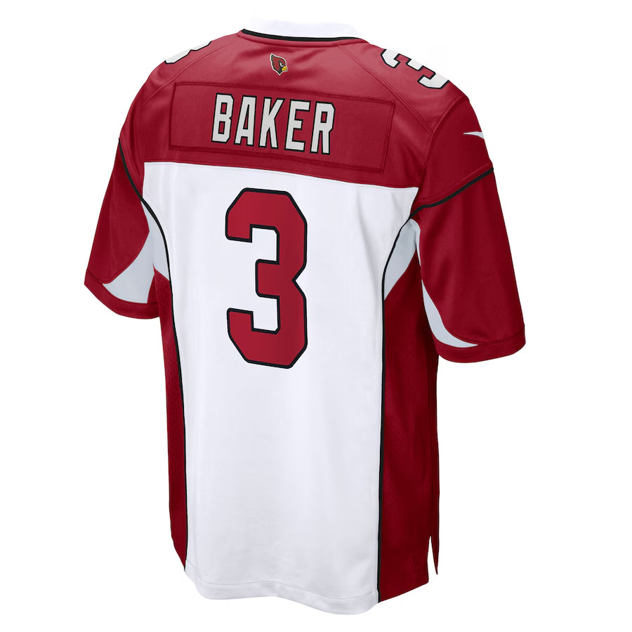 A.Cardinals #3 Budda Baker Player White-Red Home Game BALCE Stitched Jerseys
