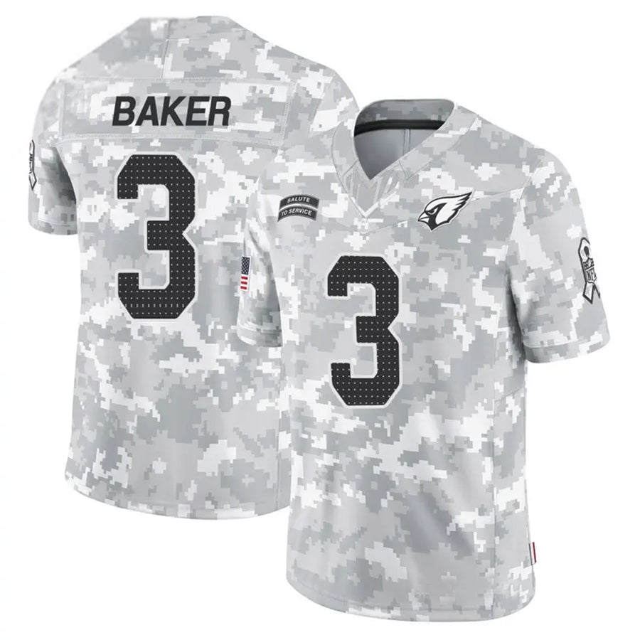 A.Cardinals #3 Budda Baker Player Camo Salute to Service Limited BALCE Stitched Jerseys