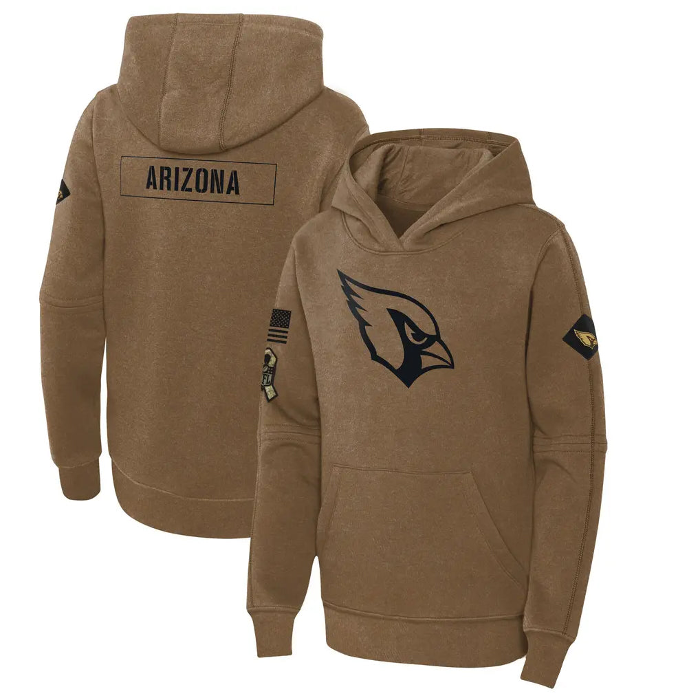 A.Cardinals ## Cardinals Blank Player Brown Salute To Service Limited Hoodies BALCE Stitched Jerseys