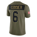 A.Cardinals #6 James Conner Player Olive Salute To Service Home Game BALCE Stitched Jerseys
