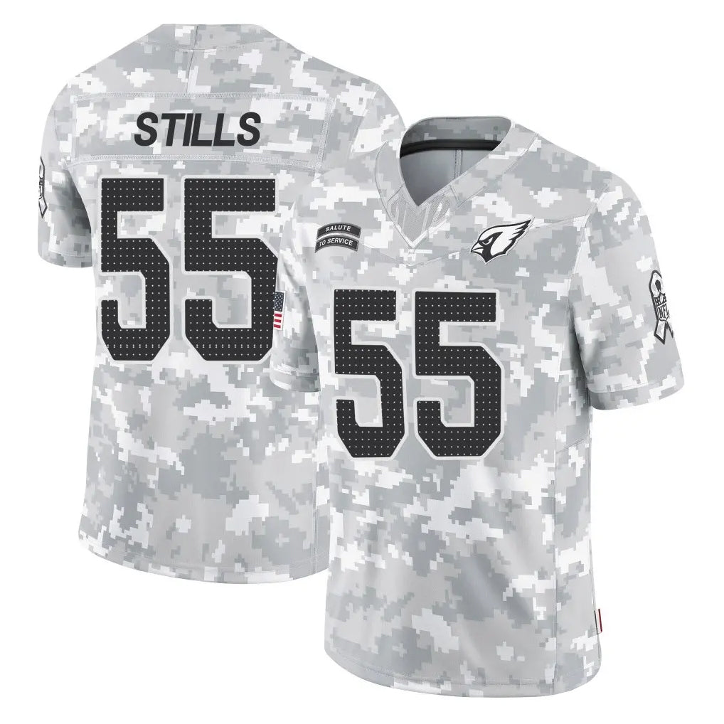 A.Cardinals #55 Dante Stills Player Camo Salute to Service Limited Home BALCE Stitched Jerseys