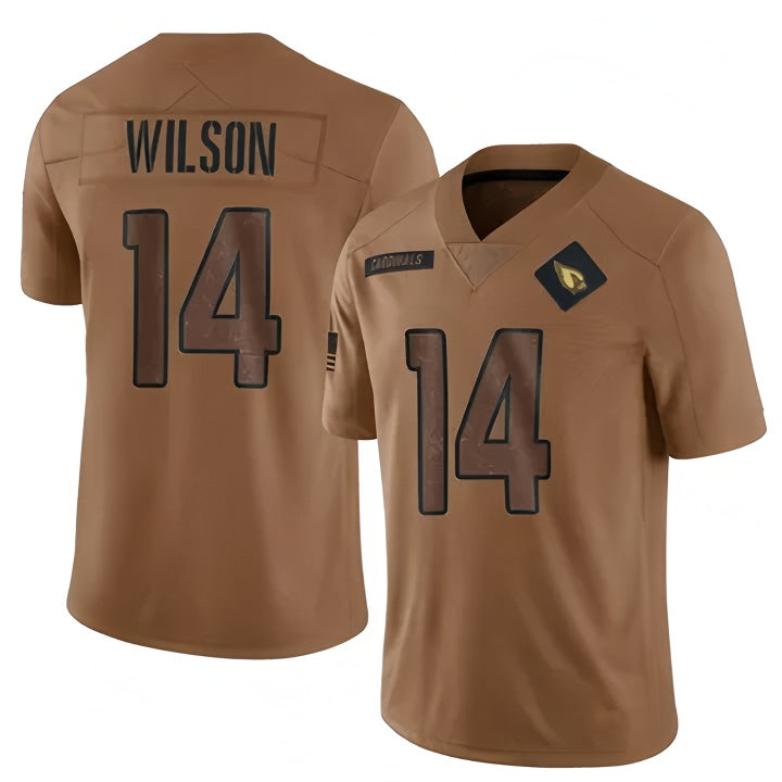 A.Cardinals #14 Michael Wilson Player Brown Salute To Service Limited Game BALCE Stitched Jerseys