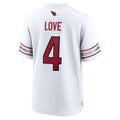 A.Cardinals #4 Jeremiyah Love Player White Home Game BALCE Stitched Jerseys
