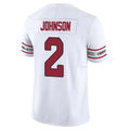 A.Cardinals #2 Will Johnson Player White Vapor F.U.S.E. Limited Home Game BALCE Stitched Jerseys